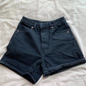 Zara Mom-fit denim shorts- black